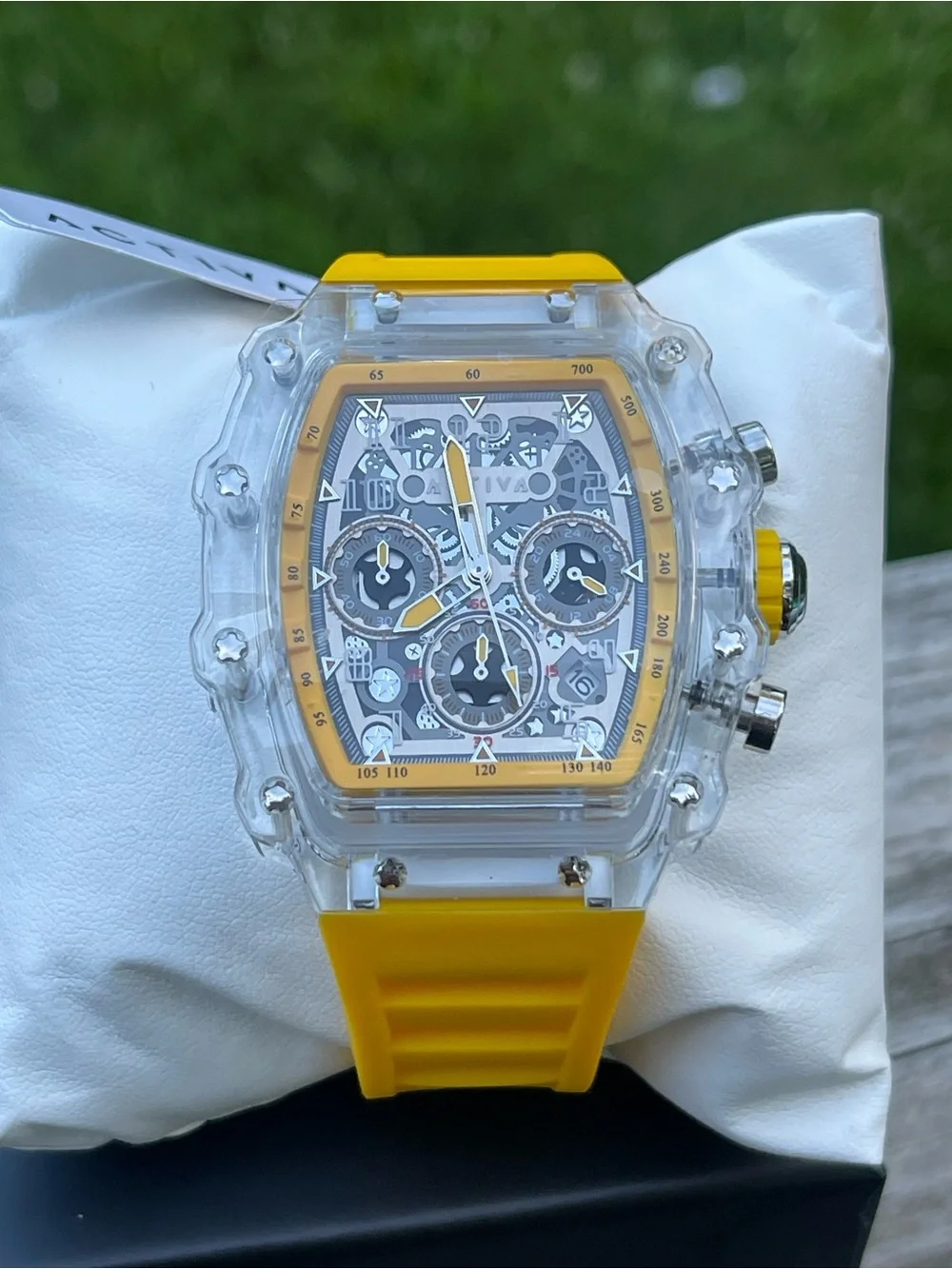 Activa Fury X Invicta Men's Watch w/Skeleton Dial - 44.3mm, Yellow (ACW2305-001)